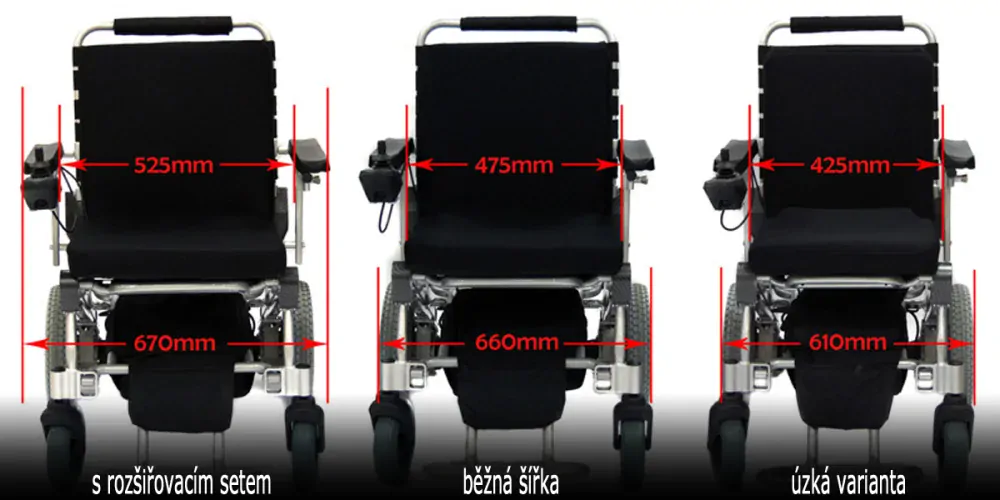 FLEXiThrone eThrone 12DW Lehký skládací elektrický invalidní vozík